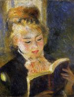 Ренуар Молодая женщина за чтением 1876г